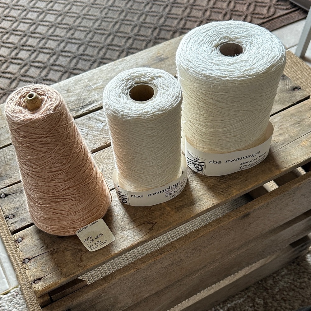 Rayon yarn on cones